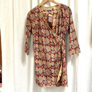 Fabindia Cotton Kalamkari V Neck Tunic small